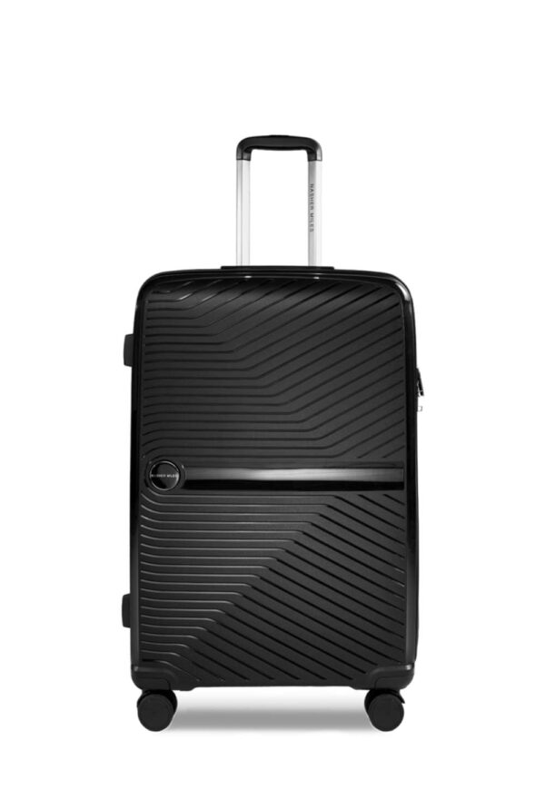 Nasher Miles Bruges Hard-Sided Polypropylene Check-in Luggage Black 28 inch |75cm Trolley Bag