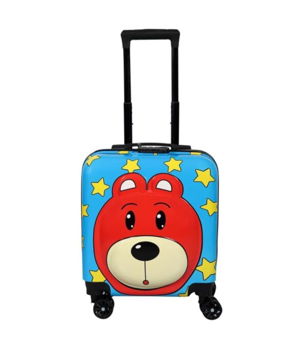 Polo Class Animal Stickers Hard-Sided Polycarbonate Kids Trolley Bag -18 Inches- Red & Blue