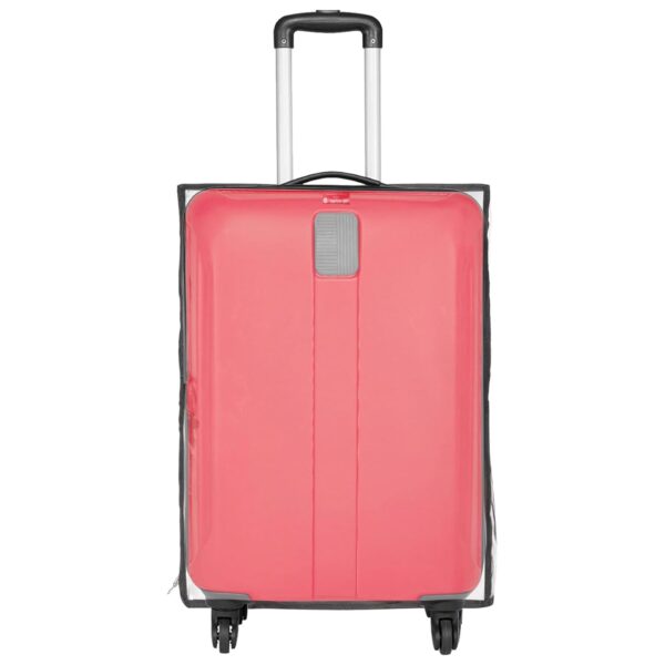 DAFTER 0.40mm Thickness PVC Transparent Luggage Trolley Waterproof Dustproof Suitcase & Trolley Bag Cover with Zipper | Hard Luggage 22 Inches – Suitable for 56cm (Medium Size Suitcase for Any Brand)