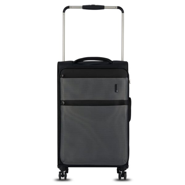 it luggage Polyester | World’s Lightest Bag-Debonair- Medium- Black-70Cm| Softsided- Check-in Luggage |8 Wheel Trolley Bag, Spinner