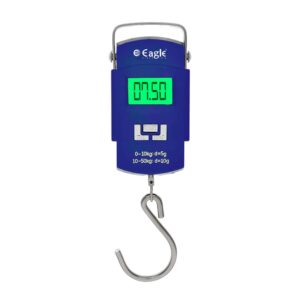 Eagle Metal Luggage Weighing Scale, 50 kg Capacity, Accuracy 5 g/10 g, Portable Hanging Digital Weighing Machine, Electronic Weighing Scale for Flight, Travel, Baggage, Cylinders (Colour may vary)