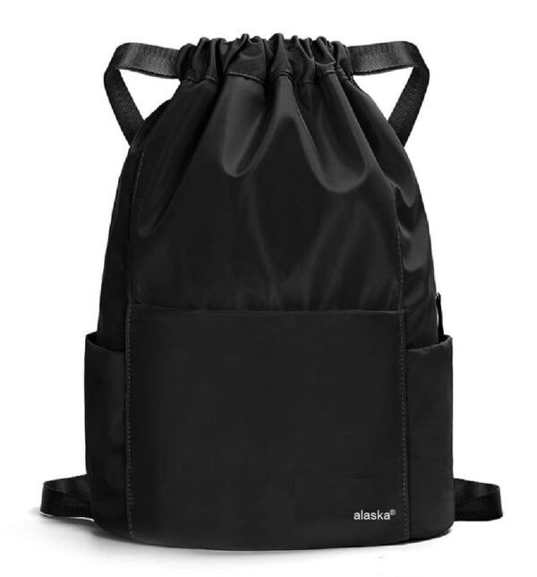 ALASKA® Drawstring Bag Backpack for Men Women – Sports Backpack, Gym Backpack, Basketball Bag, Travel Daypack. Waterproof Large Space Gym Bag.