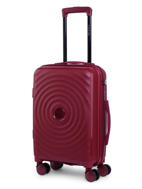 Nasher Miles Goa Hard-Sided Polypropylene Cabin Luggage Maroon 20 inch |55cm Trolley Bag