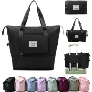 Wazdorf 41 Liter Expandable Travel Bags for Women, Duffle Bags for Women Luggage, Foldable Vanity Traveling Bag, Waterproof Hand Bag for Ladies Personal Items