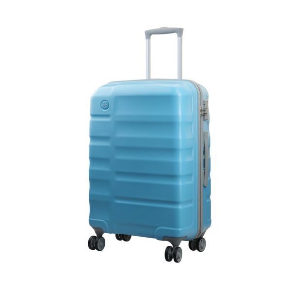 VIP Ceptor Pro Ultra Strong Polycarbonate Hard Sided Check-in Luggage Spinner Suitcase Dual Wheels with Anti-Theft Zipper (Medium, 69Cm, Oscar Blue)