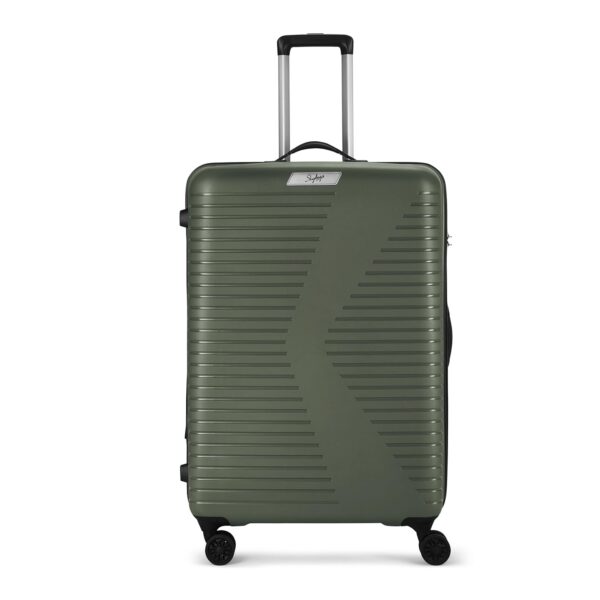 Skybags Plastic Beat-Pro Check-In Trolley Bag, 76Cm | Large | Spinner Wheel Hardsided Luggage | Smooth 8-Wheel Suitcase For Travel | 5-Year International Warranty (Ivy Green)