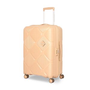 American Tourister Polypropylene (Pp) Amt Instavibe+ Sp79 Suitcase/Large Hard 8 Wheels Spinner Trolley Bag, Peach Blossom