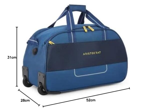 Aristocrat Polyester Solid Pattern Fitch Dft 52 Hard 2 Wheels In-Line Skate Carry-On Luggage (Blue, Small), 52 Cm