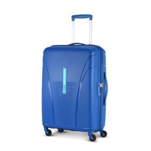 American Tourister Ivy 77Cm Large Hardside Polypropylene 4 Wheel Spinner Check-in Suitcase with Recessed TSA Lock & Color-Matched Components for Women & Men – Highline Blue