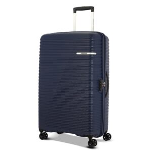 American Tourister Liftoff 67 cms Medium Check-in Polypropylene Hard Sided Double Spinner Wheel Luggage/Trolley Bag/Suitcase (Midnight Blue)