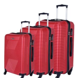 PRINCE Trolley Bag Set of 3 (Small, Medium, Large) for Travel, Red – Indomax