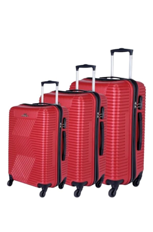 PRINCE Trolley Bag Set of 3 (Small, Medium, Large) for Travel, Red – Indomax