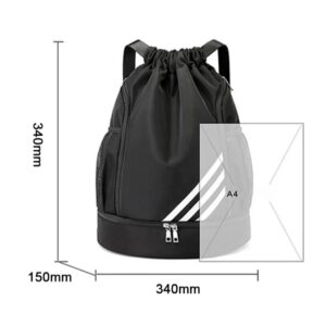 X9X Sports Drawstring Bag | Sports Backpack for Men/Women | Basketball/Gym Sports Bag Dedicated Shoe Compartment | Wide Shoulder Straps | Waterproof Fabric