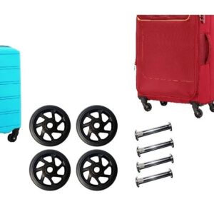 Luggage Wheels Only for Replacement and Repair Travel Trolley Bag Suitcases Rubber Wheels for Luggage Parts, 4 Pieces: