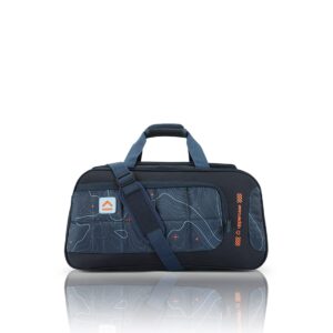 uppercase Topo 55Cm Duffle Bag, 44 Lts, Dust Resistant Travel Bag, Spacious Main Compartment, Adjustable Shoulder Strap, Sustainable Duffle Bag For Women & Men, 1500 Days Warranty (Blue, Polyester)