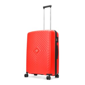 VIP Quad Active Check-in 66 cm (Medium) 8 Wheels Trolley Bags for Travel, Hard Case Lightweight Bag with Combination lock, Tough suitcase for travel (Red)