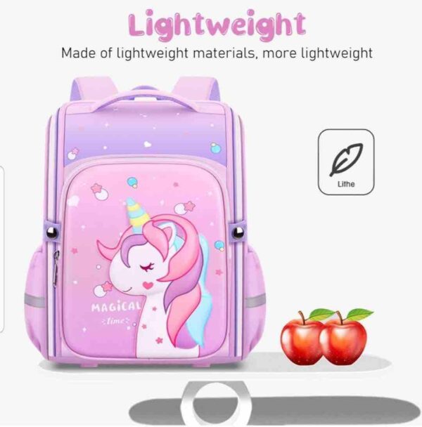 Magical Unicorn Backpack for Girls, Stylish Durable Water-Resistant School Bag for Girls Kids Birthday & Rakhi Gift – Purple