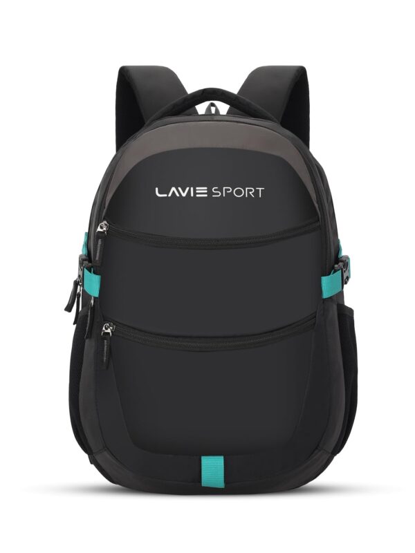 Lavie Sport Laptop backpack 29 litres Casual Bag with Padded Laptop Sleeve for Men & Women | Rain Cover Backpack for Boys & Girls