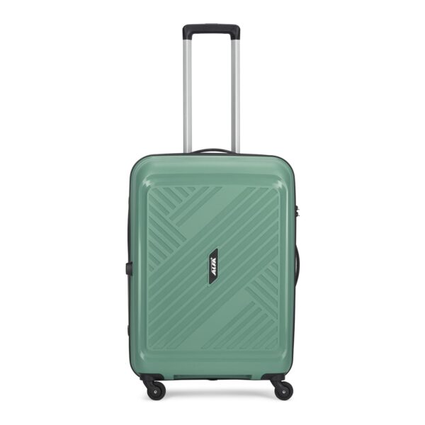 ALFA Aristocrat Polypropylene Rhino Check-in 65 Cm (Medium) 4 Spinner Wheels Trolley Bags for Travel, Hard Case Lightweight Bag with Combination Lock, Tough Suitcase, 3 Years Warranty(Green)