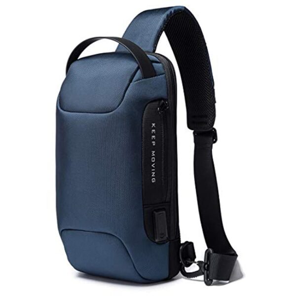 Red Lemon BANGE Multifunctional Waterproof Anti-Thief Sling Bag with USB Charging (Blue)