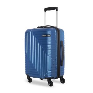 American Tourister Ivy Nxt 55Cm Small Hardside Polycarbonate 4 Wheel Spinner Cabin Suitcase with Multi-Stage Telescopic Trolley and Mounted TSA Lock for Women & Men – Blue