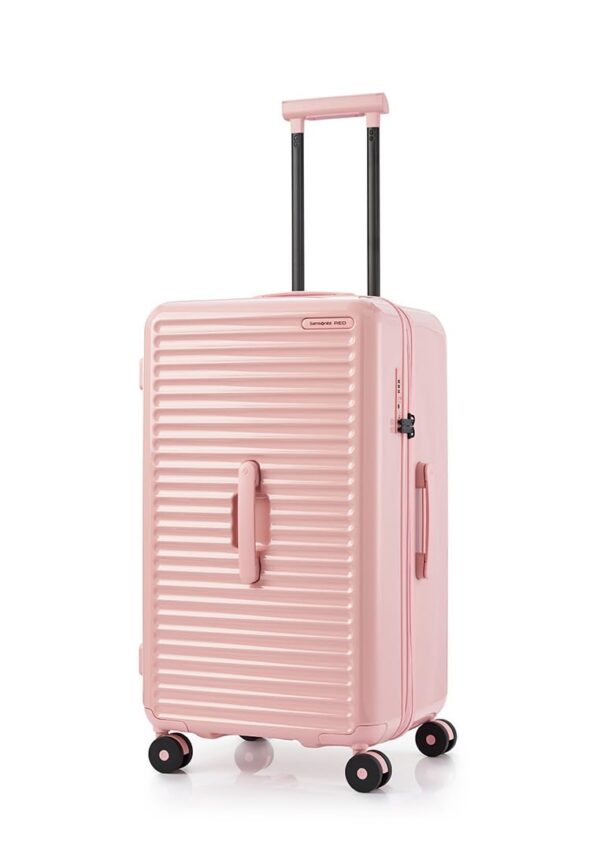 Samsonite Red TOIIS Blossom Expandable 74 Cms Polycarbonate Hard Sided 8 Wheel Spinner Trunk Luggage/Suitcase/Trolley Bag (Powder Pink) (Double Wheel), Pink