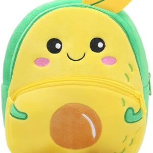 DZert Mango Kids School Bag Soft Plush Cartoon Velvet Animal Backpacks Cartoon, Picnic, Nursery, Preschool Boys/Girls/Baby (2 to 6 Years) (Yellow)