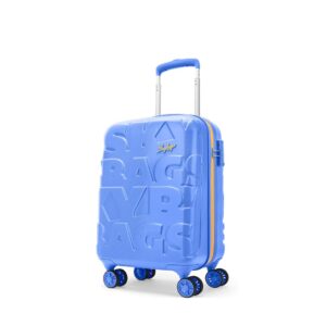 Skybags Polycarbonate (Pc) Graphiq Cabin 55 Cm(Small) Trolley Bags for Travel 8 Wheel Spinner Hard Case Luggage, Lightweight Bag with TSA Lock & Scratch Resistant with 5 Years Warranty (Persian Blue)