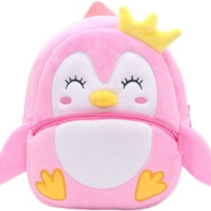 blue tree Cute Kids Backpack Toddler Bag Plush Animal Cartoon Mini Travel Bag for Baby Girl Boy 1-5 Years (small, Cute Penguin, Cute Penguin)