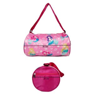 ANNACREATIONS Stylish Mermaid Duffle Sports Dance Gymnastics Sports Gym Bag, Kids Travel Bag for Girls