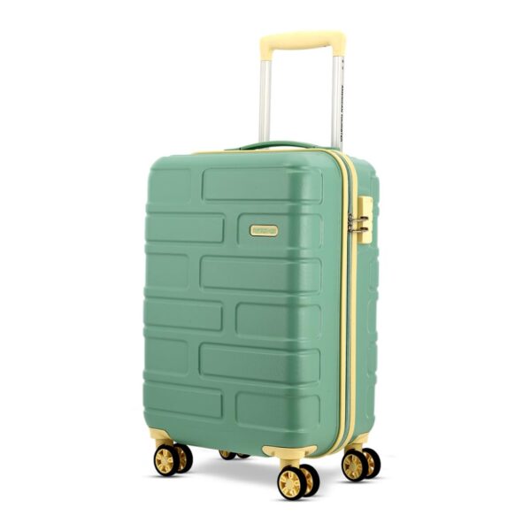 American Tourister Bricklane+ 8 Wheel Spinner Polycarbonate (Pc) 55 Cm Small Emerald Green Cabin Hard Spinner Suitcase