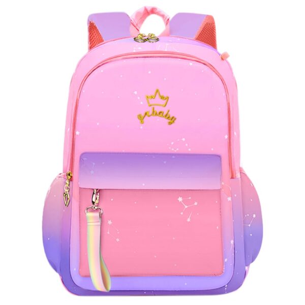 PALAY® School Backpack for Girls Large School Backpack for SchoolGirls 6-12 Years Old Colorful Gradient Pink Fashion Primary Schoolgirls Backpack School Gift, Christmas Gift Rakhi Gift