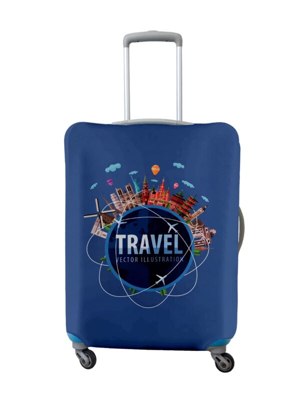 Cortina Luggage Cover Trolley Travel Covers Washable Dust Proof Anti-Scratch Suitcase Protector, Small-Blue