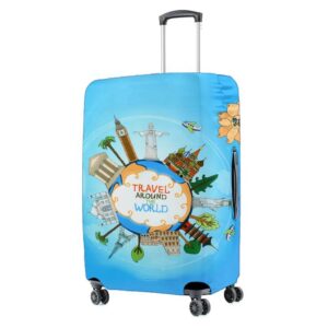 Cortina Luggage Cover Trolley Travel Covers | Washable Dust Proof Anti-Scratch Suitcase Protector | Large – Sky Blue