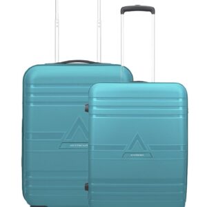 VIP Jet Plus Set of 2 Hard Polypropylene Trolley Luggage Bags (Cabin + Medium) 8W 7 Years Warranty (Teal Blue)