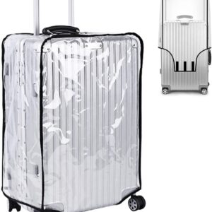 LIGHTNIING HAMMERZ Transparent Luggage Cover | Clear PVC Suitcase Cover | Trolley Bag Protective Covers Case Waterproof Travel Bag Suitcase Covers | (20 Inches)