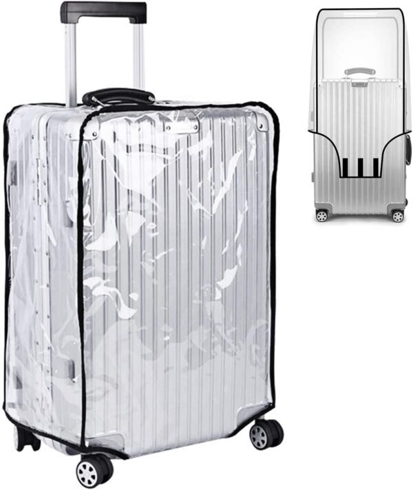 LIGHTNIING HAMMERZ Transparent Luggage Cover | Clear PVC Suitcase Cover | Trolley Bag Protective Covers Case Waterproof Travel Bag Suitcase Covers | (20 Inches)