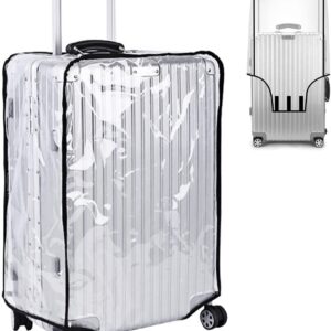 LIGHTNIING HAMMERZ Transparent Luggage Cover | Clear PVC Suitcase Cover | Trolley Bag Protective Covers Case Waterproof Travel Bag Suitcase Covers | (26 Inches)