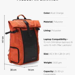 CarryPro HOBO25 V3.0, Everyday Workation Laptop Backpack(16 inch), Removable CAMERA BOX, Roll-Top Zipper, Backpack for Men and Women(Rain Cover Included), 730 Days Warranty (25-30 Ltrs)