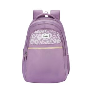 Genie Kira Laptop Backpack in pastel Lavender colour.3 zips, Water Resistant, Lightweight Bags for Office, Travelling. 36 litres. 19″