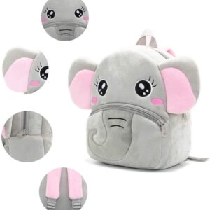 blue tree Cute Kids Backpack Toddler Bag Plush Animal Cartoon Mini Travel Bag for Baby Girl Boy 1-6 Years (BABY- ELEPHANT)