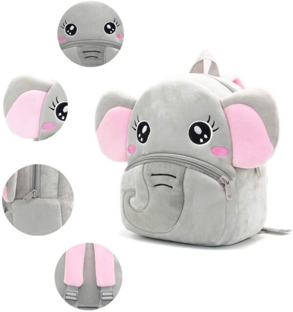 blue tree Cute Kids Backpack Toddler Bag Plush Animal Cartoon Mini Travel Bag for Baby Girl Boy 1-6 Years (BABY- ELEPHANT)