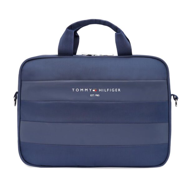 Tommy Hilfiger Unisex Laptop Messenger Bag, 14 Inches, Navy (Mikhail)