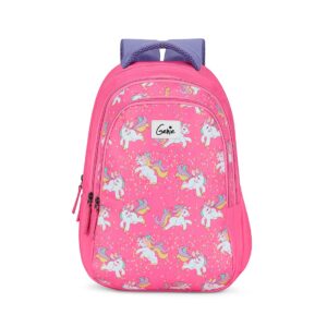 Genie Unicorn School Bag for Girls, Blue Backpack for Women,compartments Water Resistant Stylish and Trendy College Backpacks for Girls