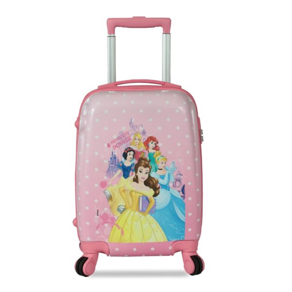 Disney Hard Luggage Trolley Bag | Princess Power Trolley Bags | Polycarbonate Trolley Bags | 18 inch Trolley Bags | Suitcase Bags | Travel Bags | Vacation Bags | 360 Degree 8 Wheels | Pink