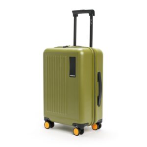 MOKOBARA The Transit Luggage Poly-Carbonate Hard Sided 8 Silent Ninja Wheels for Travelling (So Matcha, Cabin)