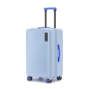 Mokobara The Aisle Trunk Check-in Luggage | 70L Capacity | Durable Polycarbonate Shell & YKK Zippers | TSA-Approved Lock & Super Silent Ninja Wheels | Ideal for Long Trips | Blue | Shy Blue