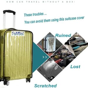 Fambal Polyester Suitcase & Trolley Bag Cover with Zipper (Transparent, Hard Luggage 30″, Suitable for 79cm Suitcase)