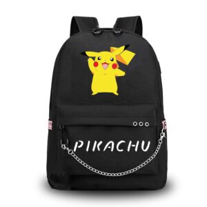 CLUCI Heavy Duty Pikachu Printed School Bag, Tution Bag, Daily use College Waterproof Backpack for Girls & Women