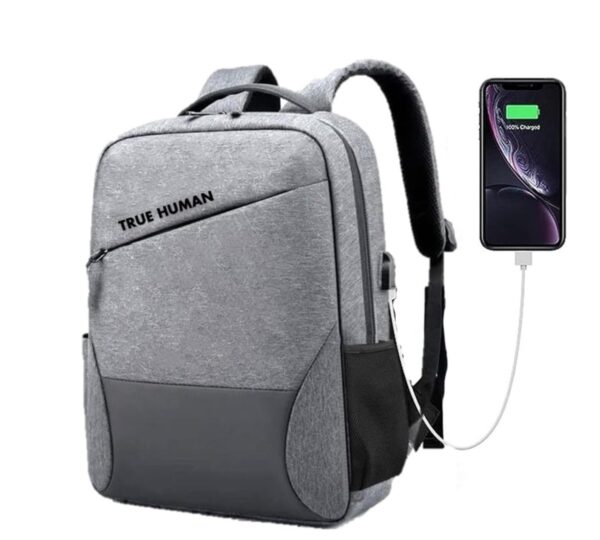 TRUE HUMAN ® Anti-Theft backpack With USB charging Port Laptop bag/Office bag/college bag/travel bag with anti -theft back pocket (ZAP)